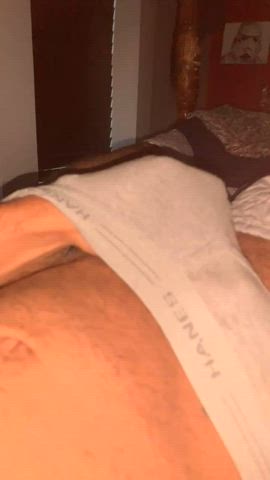 bbc balls big dick cock cum cumshot jerk off masturbating underwear gif