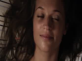 Alicia Vikander Brunette Celebrity Lips gif