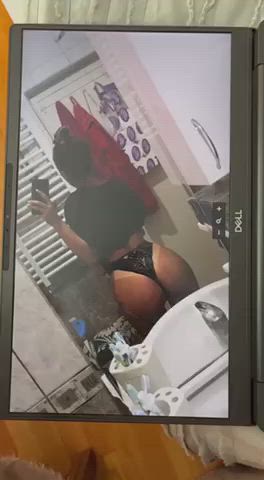 ass cumshot jerk off thong gif