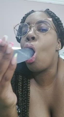 blowjob deepthroat ebony latina gif