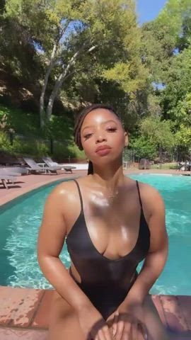 Ebony Swimming Pool Thick gif