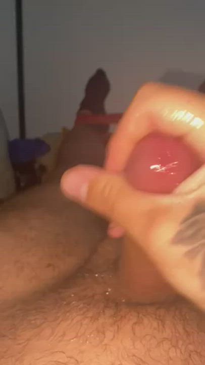 big dick cock milking cumshot gay male masturbation masturbating gif