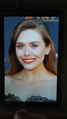 brunette celebrity cum cumshot elizabeth olsen facial tribute gif