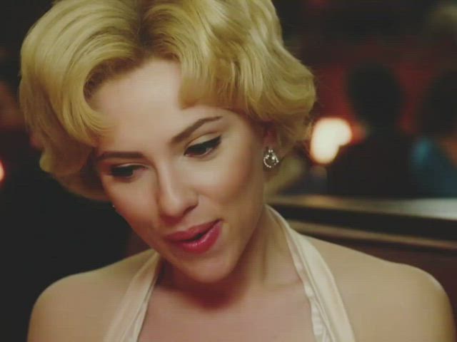 Blonde Busty Celebrity Lips Lipstick Scarlett Johansson gif