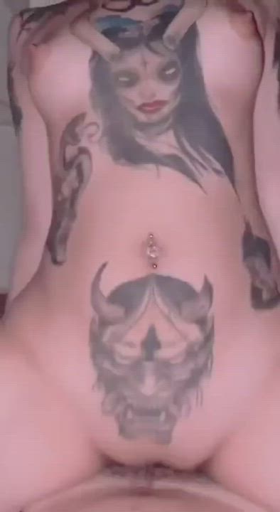 Asian Cowgirl Tattoo gif