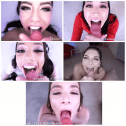 Cum In Mouth Cum Swallow Pornstar gif