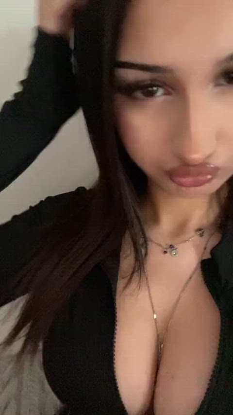 big tits boobs lips teen tiktok tits just-boobs tik-tok gif