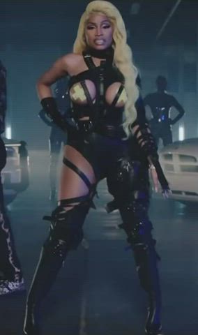 Big Ass Big Tits Celebrity Ebony Latex Leather Nicki Minaj gif