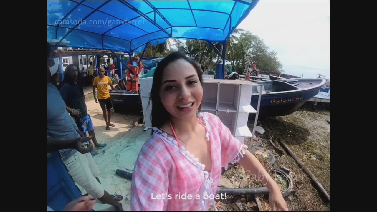 Ferry driver enjoys exhibitionist hottie [Gabby Ferrer]