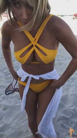 Bikini Blonde Model gif