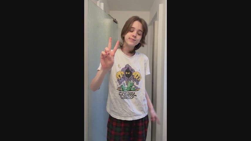 petite small tits teen tomboy gif