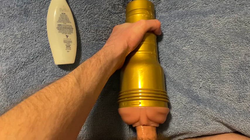 Cumming hard after fucking fleshlight