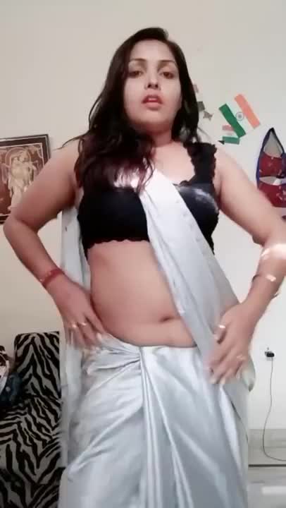 Satin saree dance