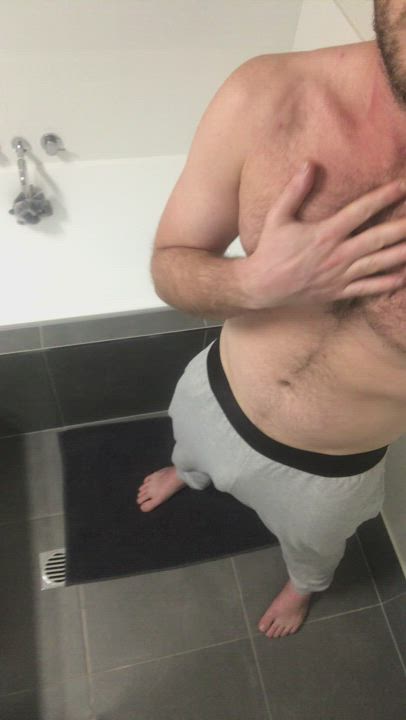 Bathroom Clothed Hands Free gif