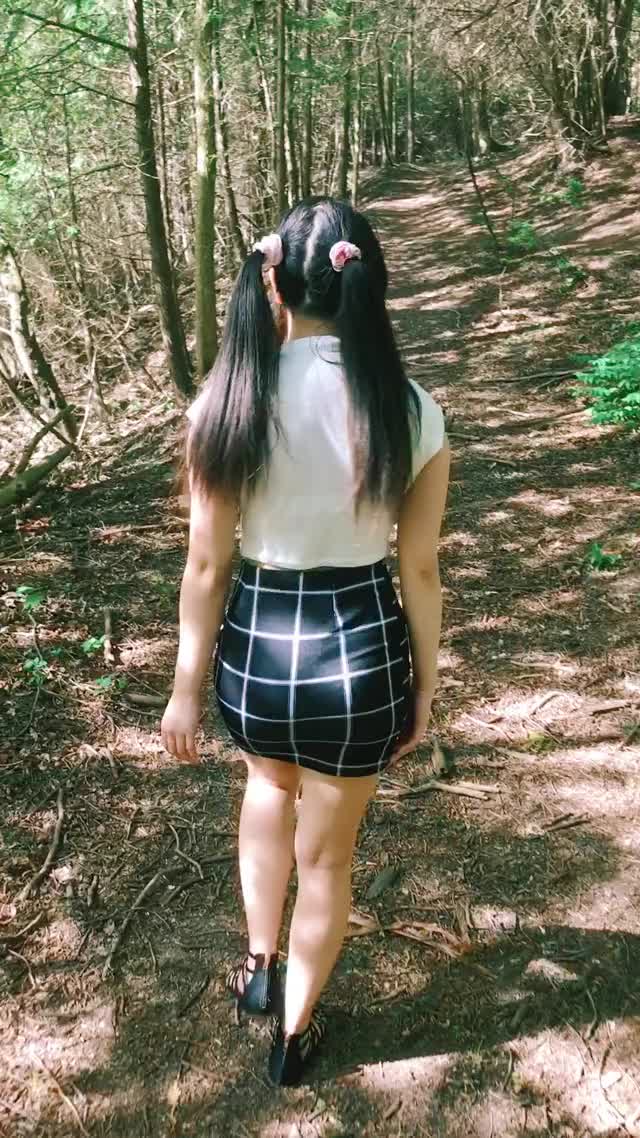 Flashing my tits and ass at the park