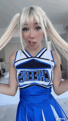 blonde cosplay tiktok gif