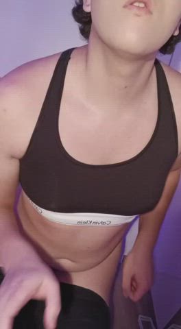 small tits titty drop trans trans woman gif