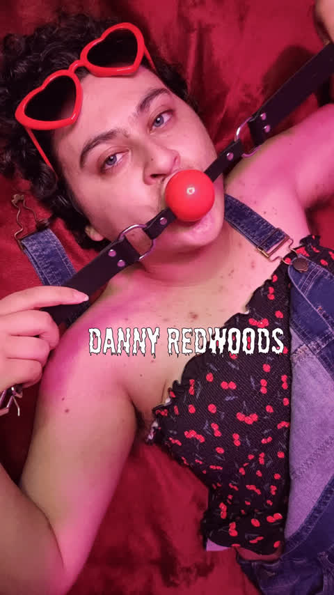 ball gagged curly hair eye contact ftm femboy fetish gag gagged mustache pretty gif