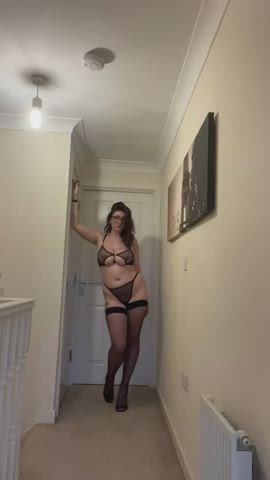 lingerie slow motion stockings tease gif