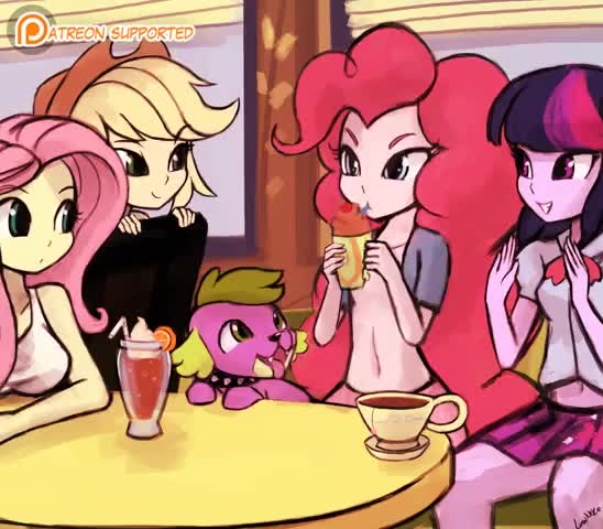 Pinkie Pie breast expansion [animated equestria_girls] (artist:lumineko)