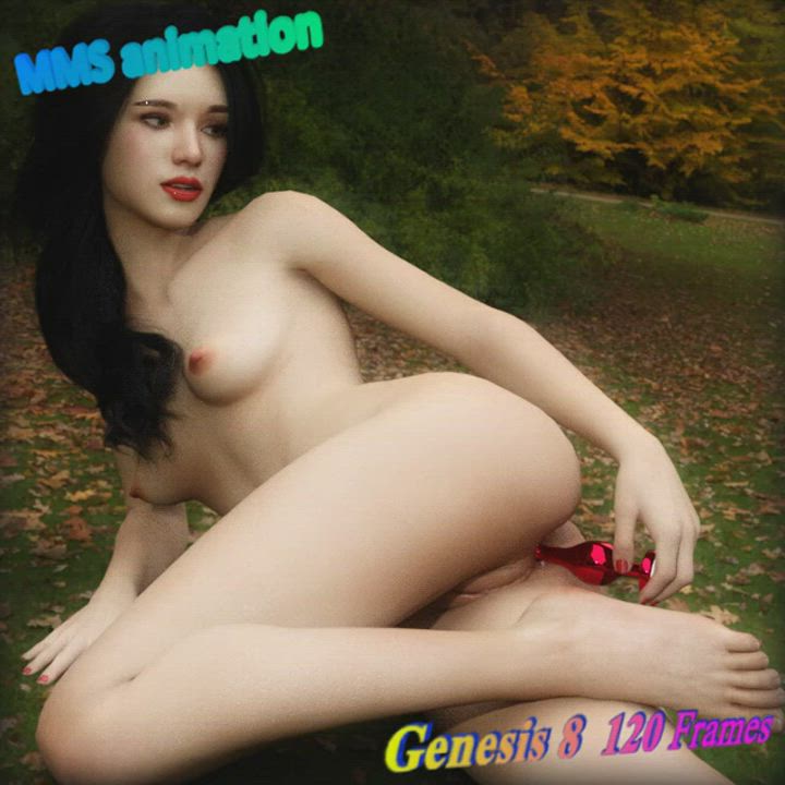 3D Animation Dildo Masturbating Naked VR gif