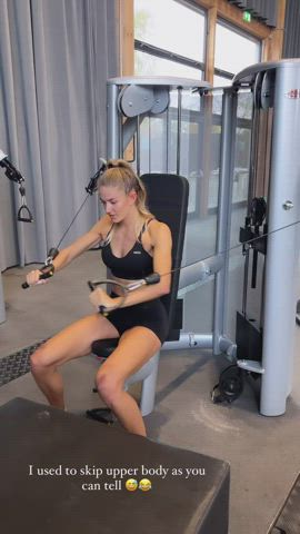 blonde legs workout gif