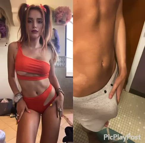 Bella Throne showing that body off on TikTok