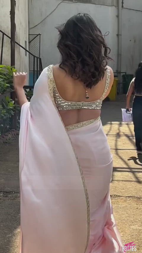 ass bollywood celebrity cleavage indian petite public saree tease tits gif