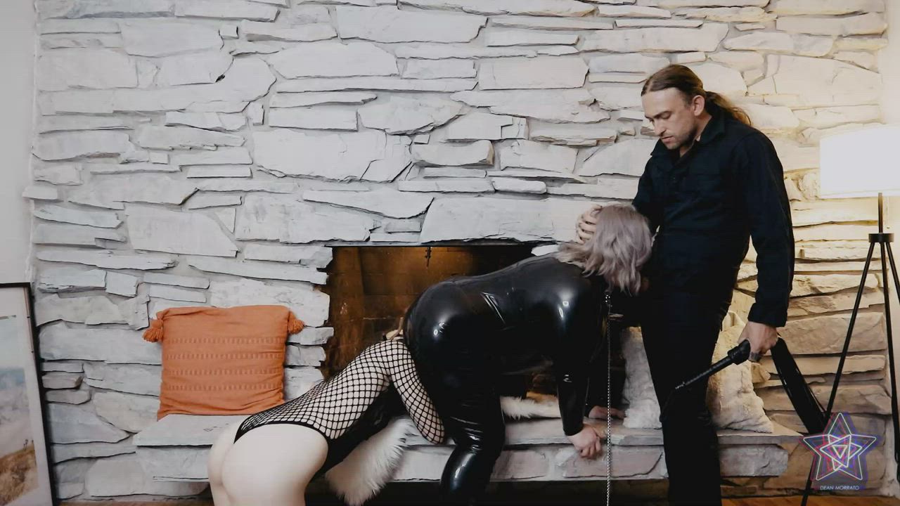 BDSM Cock Milking Cock Worship Dom Domination Fetish Latex Slave Threesome Throat