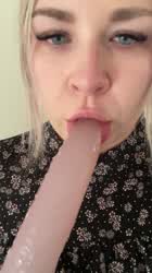 Deepthroat Dildo Oral gif