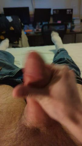 amateur cock gay handjob jerk off tease teasing thick thick cock gif