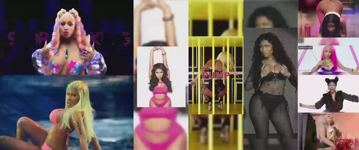 Caption Compilation Ebony Nicki Minaj Split Screen Porn Thick gif