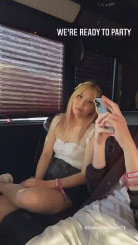 Asian Blonde Legs gif