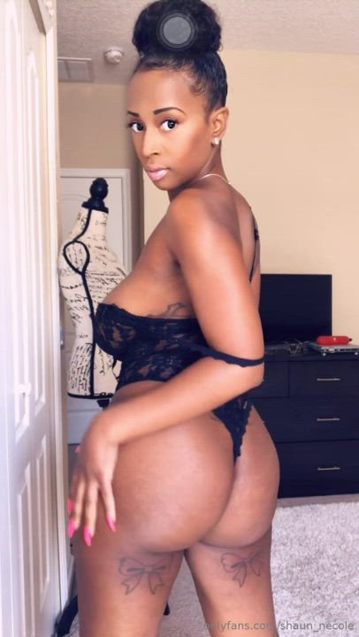 Ass Booty Ebony Lingerie Tattoo gif