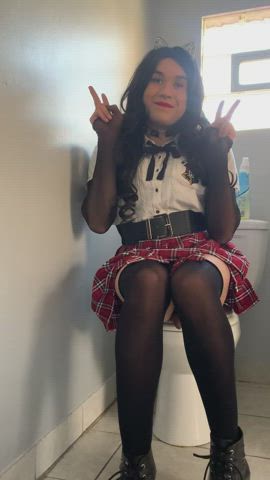 schoolgirl sissy sissy slut gif