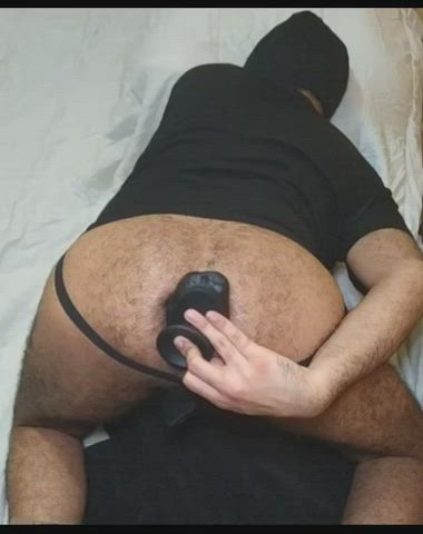 Loving those 11 inches balls deep in my hairy man ass