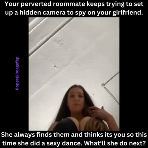 big tits boyfriend caption cheat cheating cuckold girlfriend roommate gif