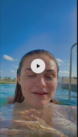 Brunette Pool Teen gif