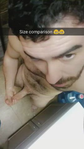 bear big dick male masturbation monster cock size difference gif