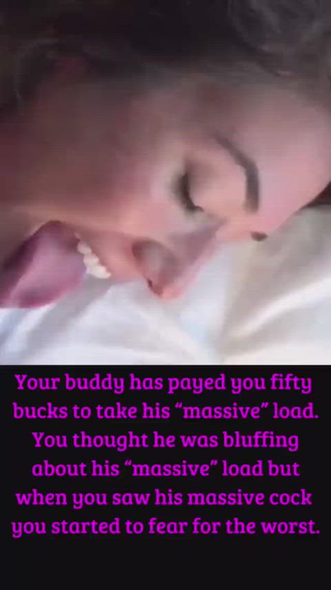 cum cum in mouth friend sissy sissycaption gif