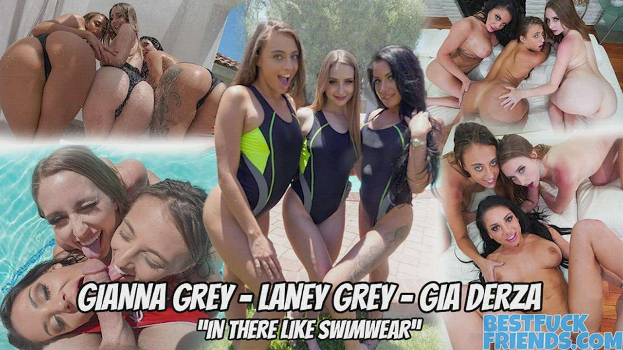 Cumshot Cumswap Foursome Gia Derza Laney Grey Pool gif