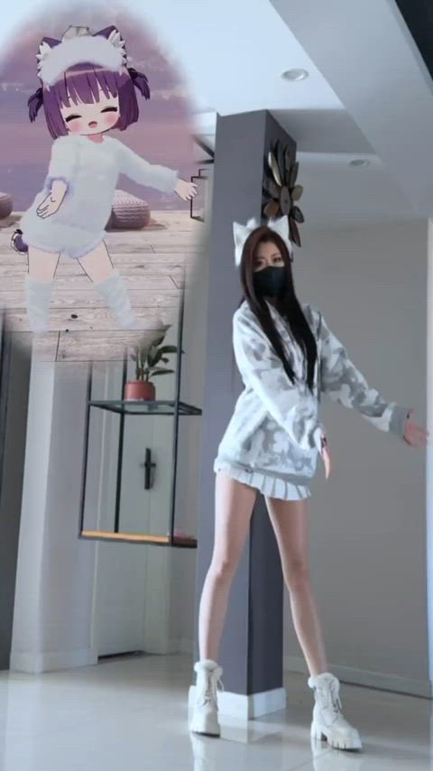 asian chinese dancer dancing long legs gif