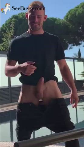big dick cock homemade muscles outdoor gif