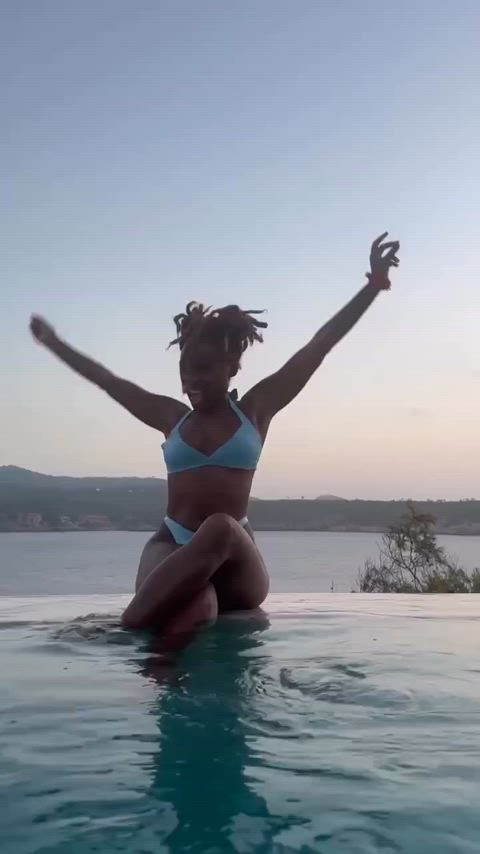 bikini celebrity ebony gif