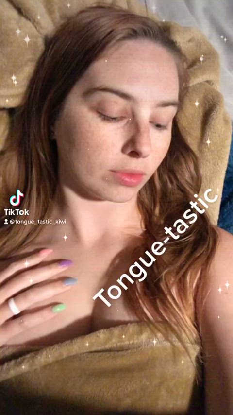 redhead tongue fetish long tongue tongue gif