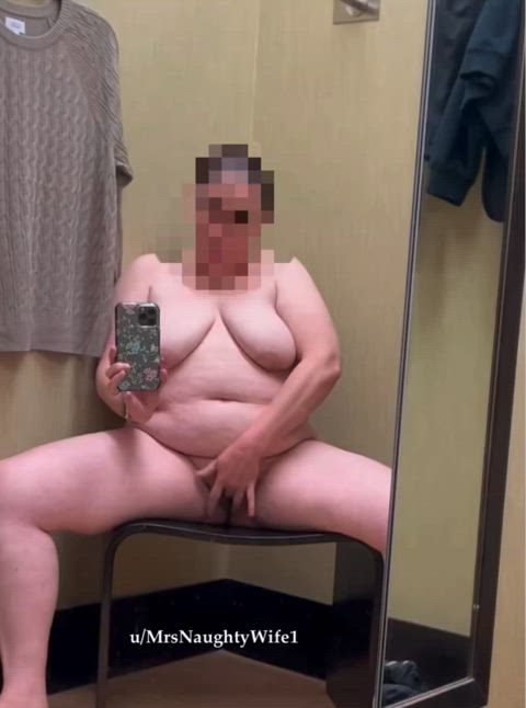 amateur bbw big tits changing room fingering fitting room masturbating natural tits