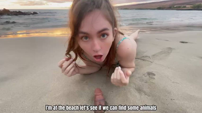 Blowjob in the sand