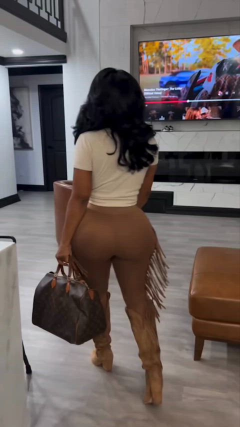 big ass ebony walking thick-booty gif