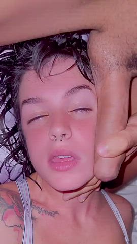 cock worship face slapping facial homemade rubbing gif