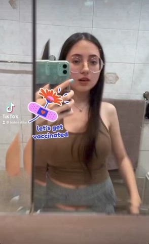 skinny teen tiktok tits gif